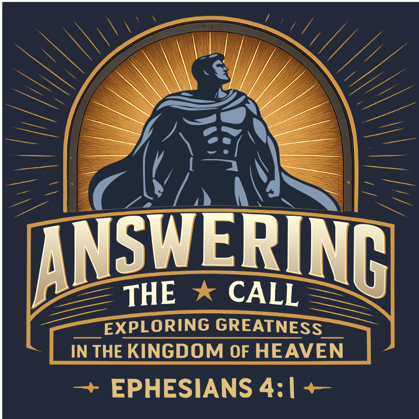 a super hero standing over the theme - Exploring Greatness in the kingdom of heaven